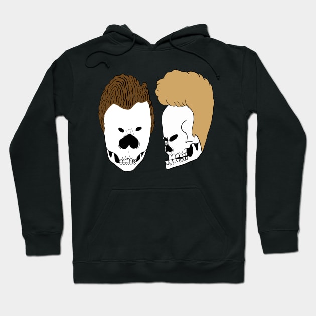 Beavis And Butthead Skulls Hoodie by TheDeathOfMyChildhood1